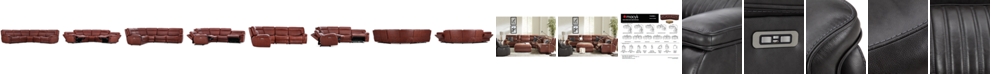 Furniture Thaniel 5-Pc. Leather Sectional with 2 Power Recliners, Created for Macy's